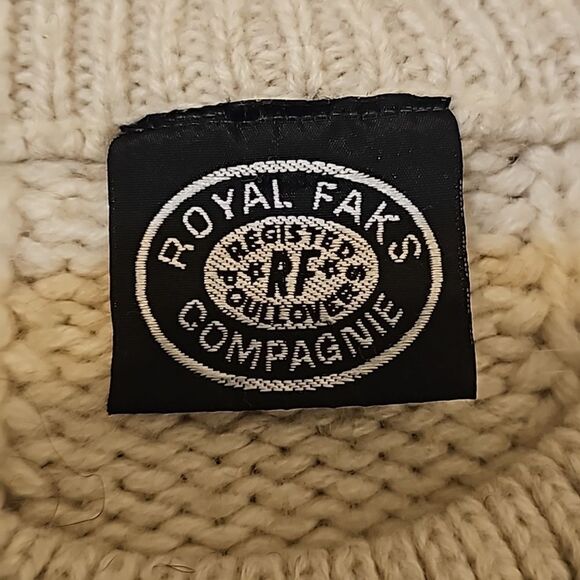 Royal faks made in Italy cable knit sweater size large - Picture 7 of 8